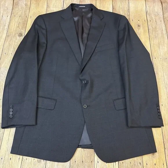 Hart Schaffner Marx Suit Charcoal Gray 46R 38W 30I - Picture 2 of 14